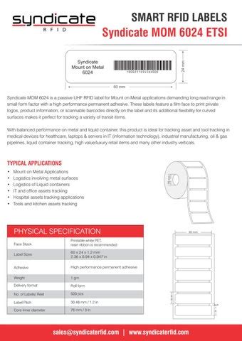 Rfid tamper proof tags and labels by Syndicate Group 